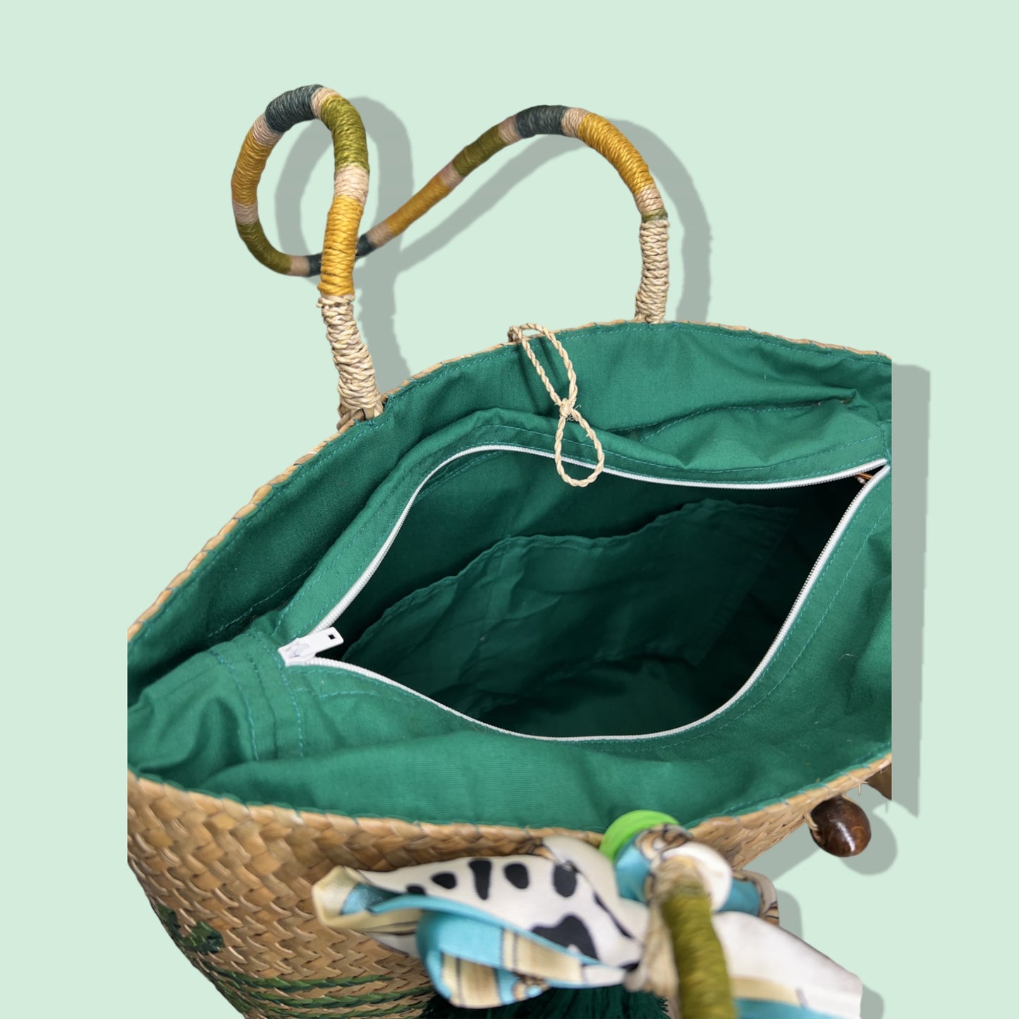 Coconut Leaves Krajood Tote Woven Bag image 8