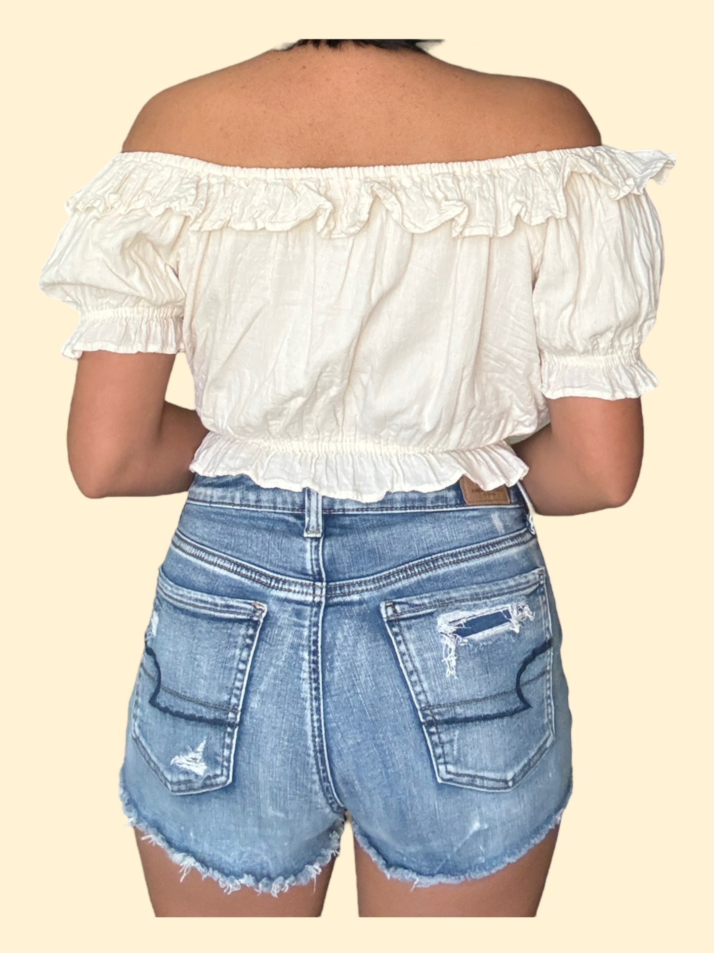 Puffed Off-Shoulder top image 3