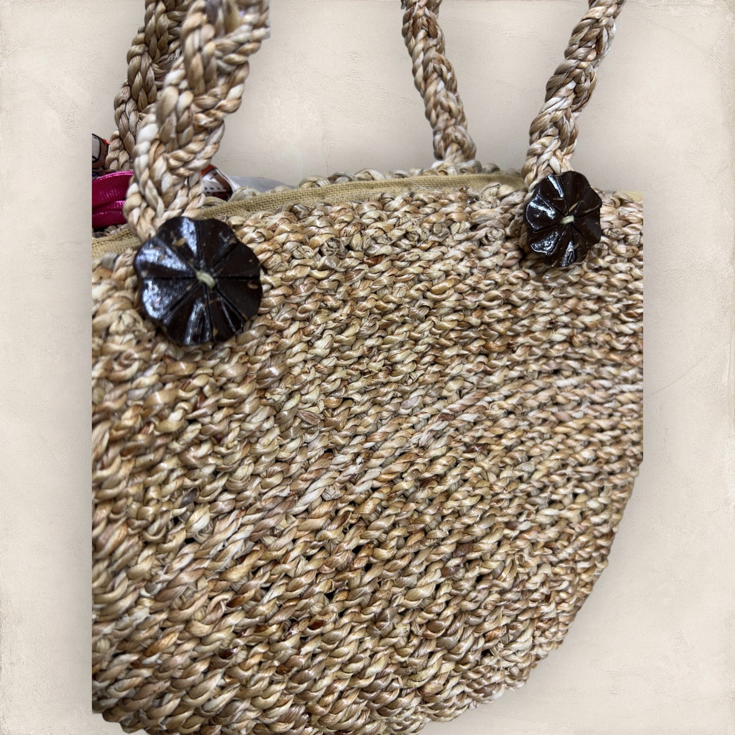 Flexible Tribal Water Hyacinth Woven Bag image 3