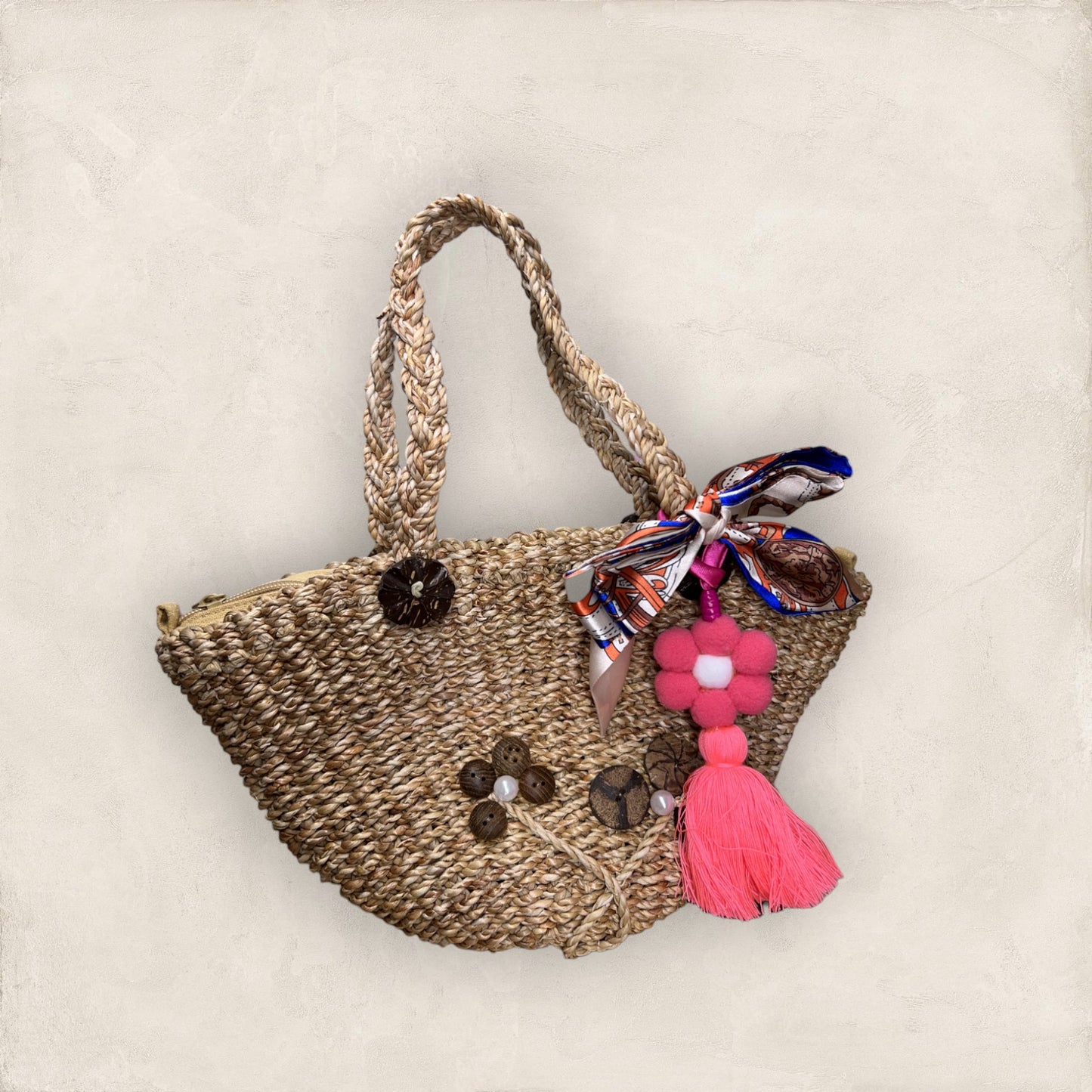 Flexible Tribal Water Hyacinth Woven Bag image 0