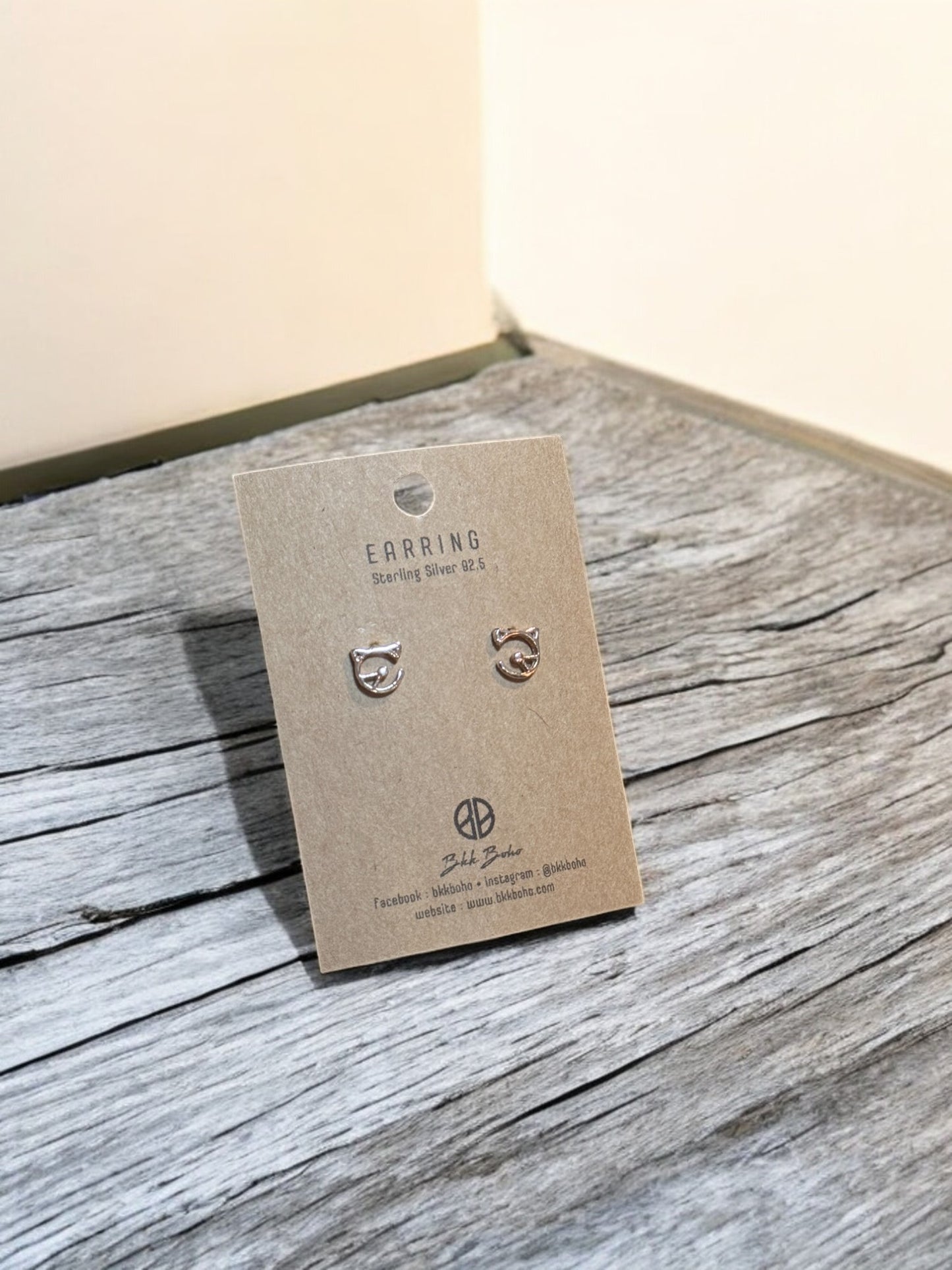 Kitten Stud Earrings