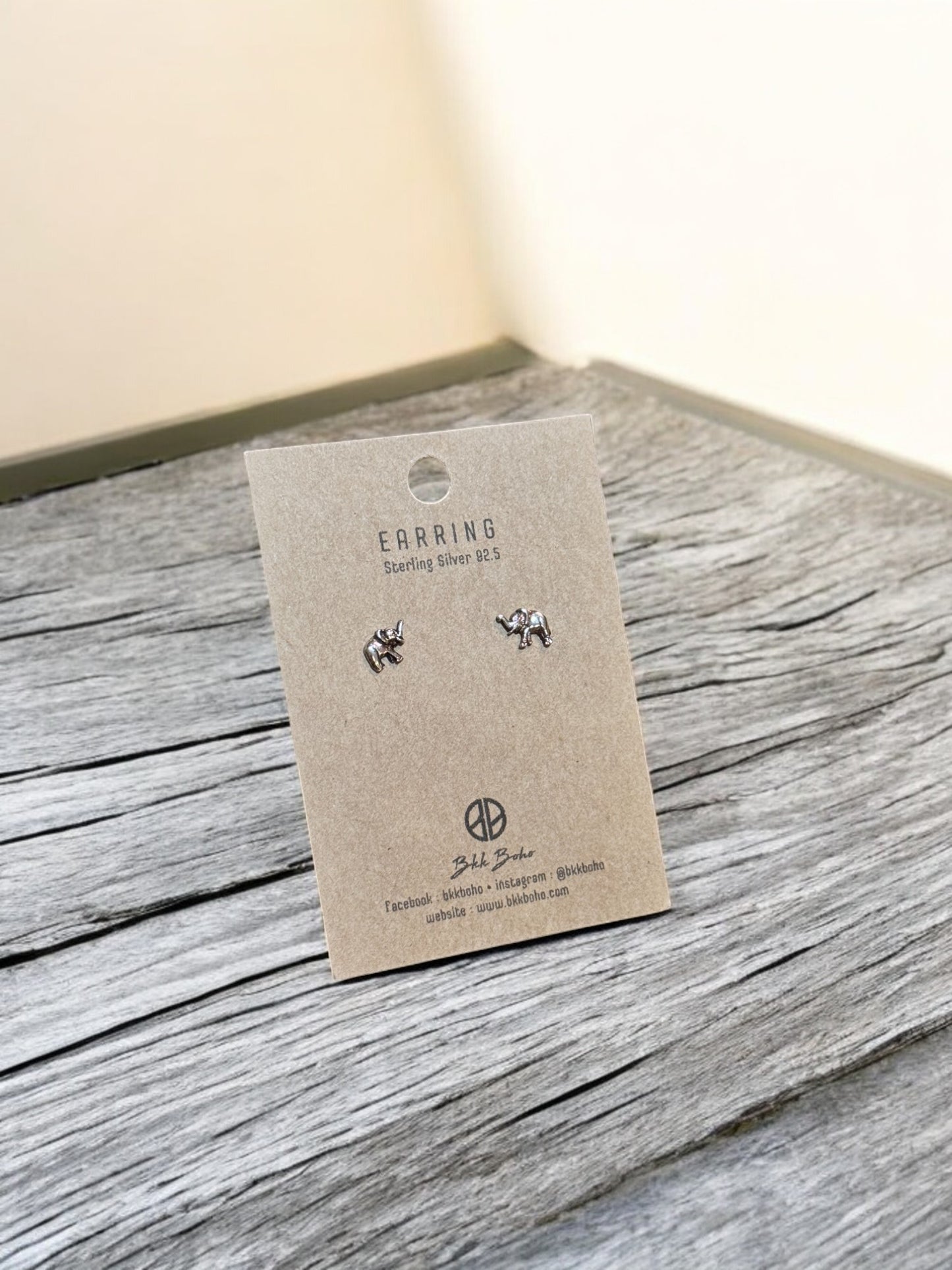 Small Elephant Stud Earrings