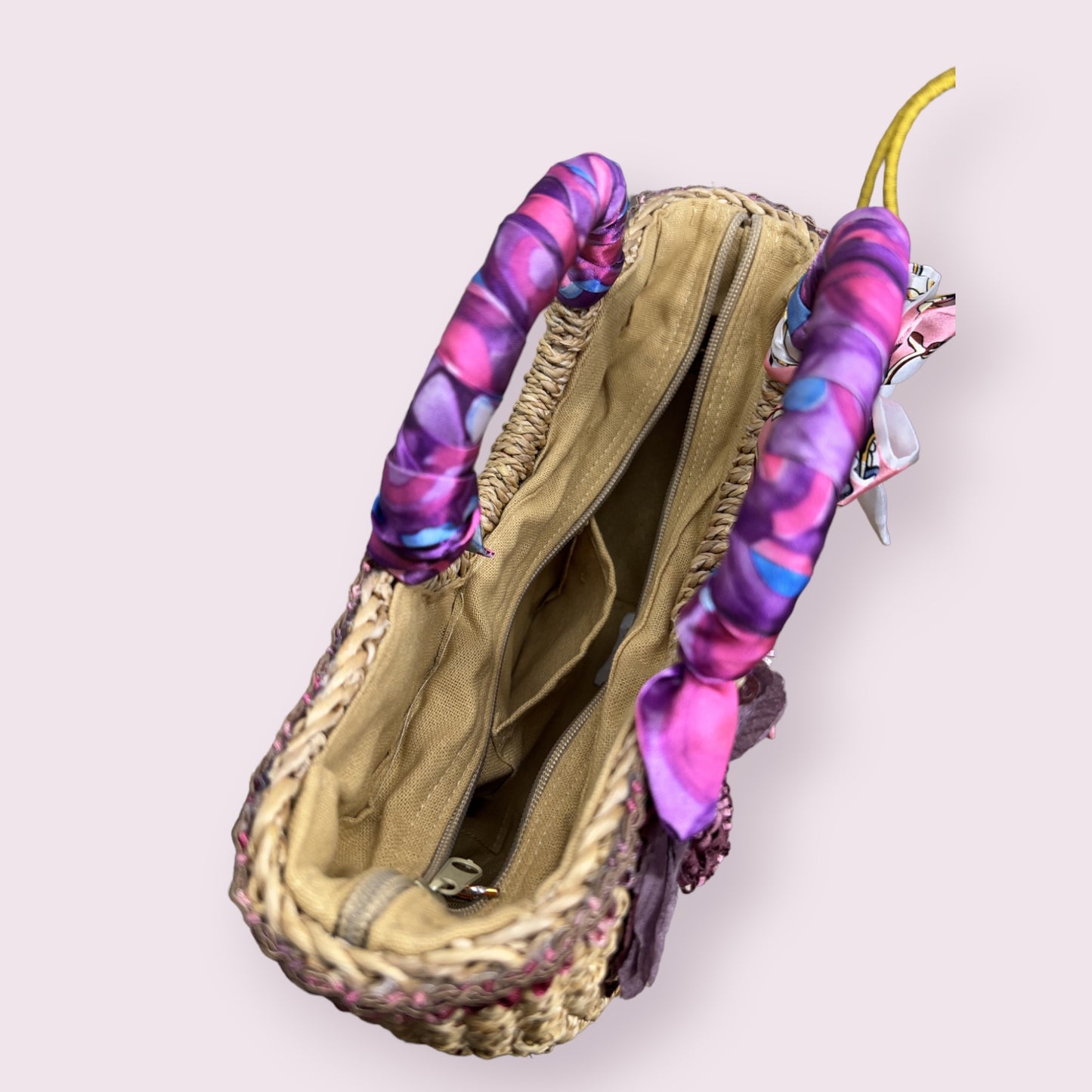 Sweet Girl Pink Water Hyacinth Woven Bag (Small) image 5