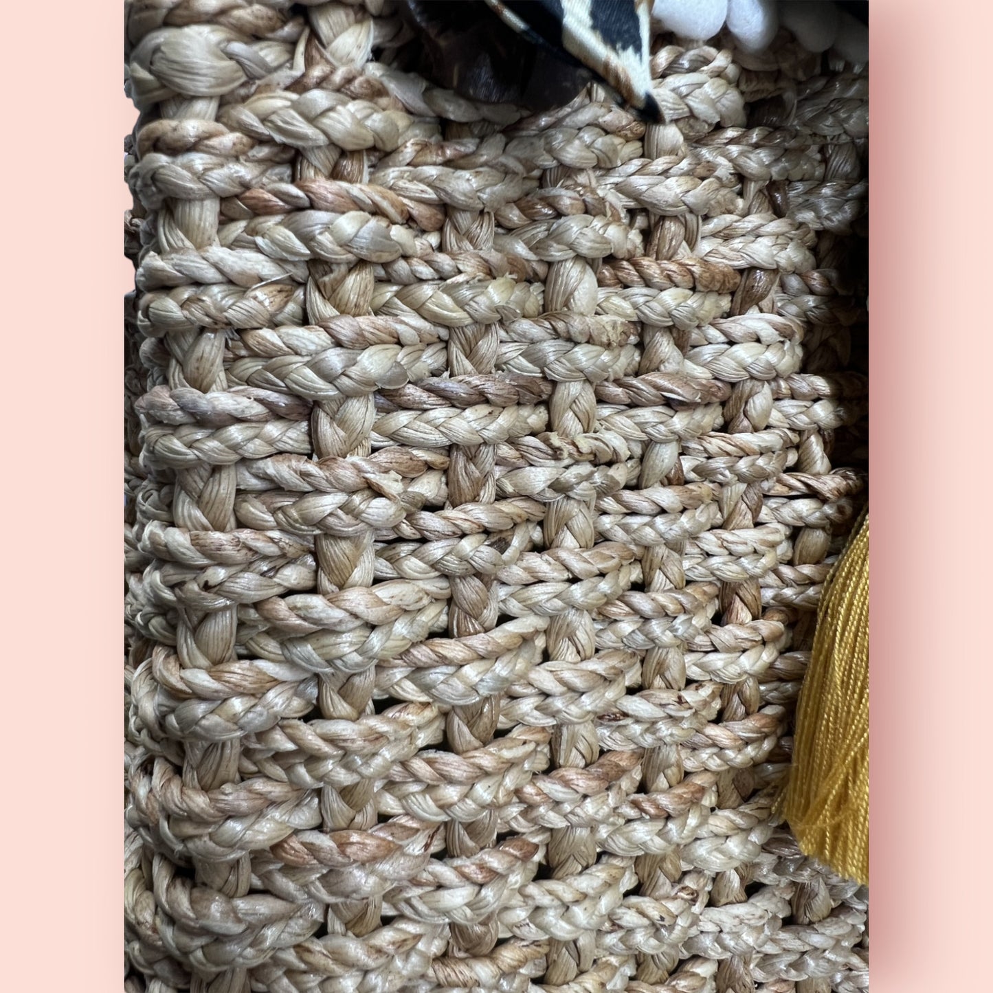 Leopard Sassy Water Hyacinth Crossbody Woven Bag (Small) image 6