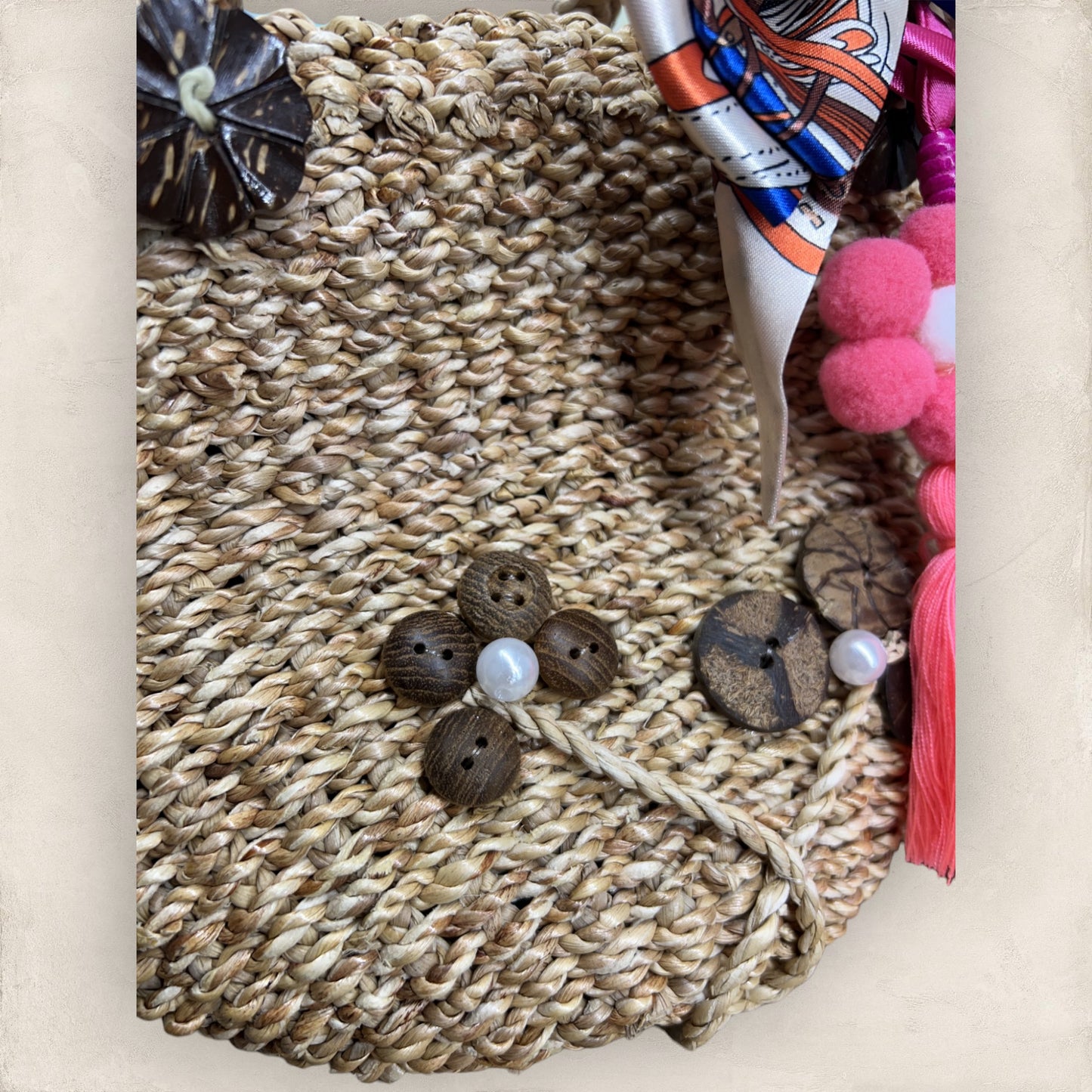 Flexible Tribal Water Hyacinth Woven Bag image 2