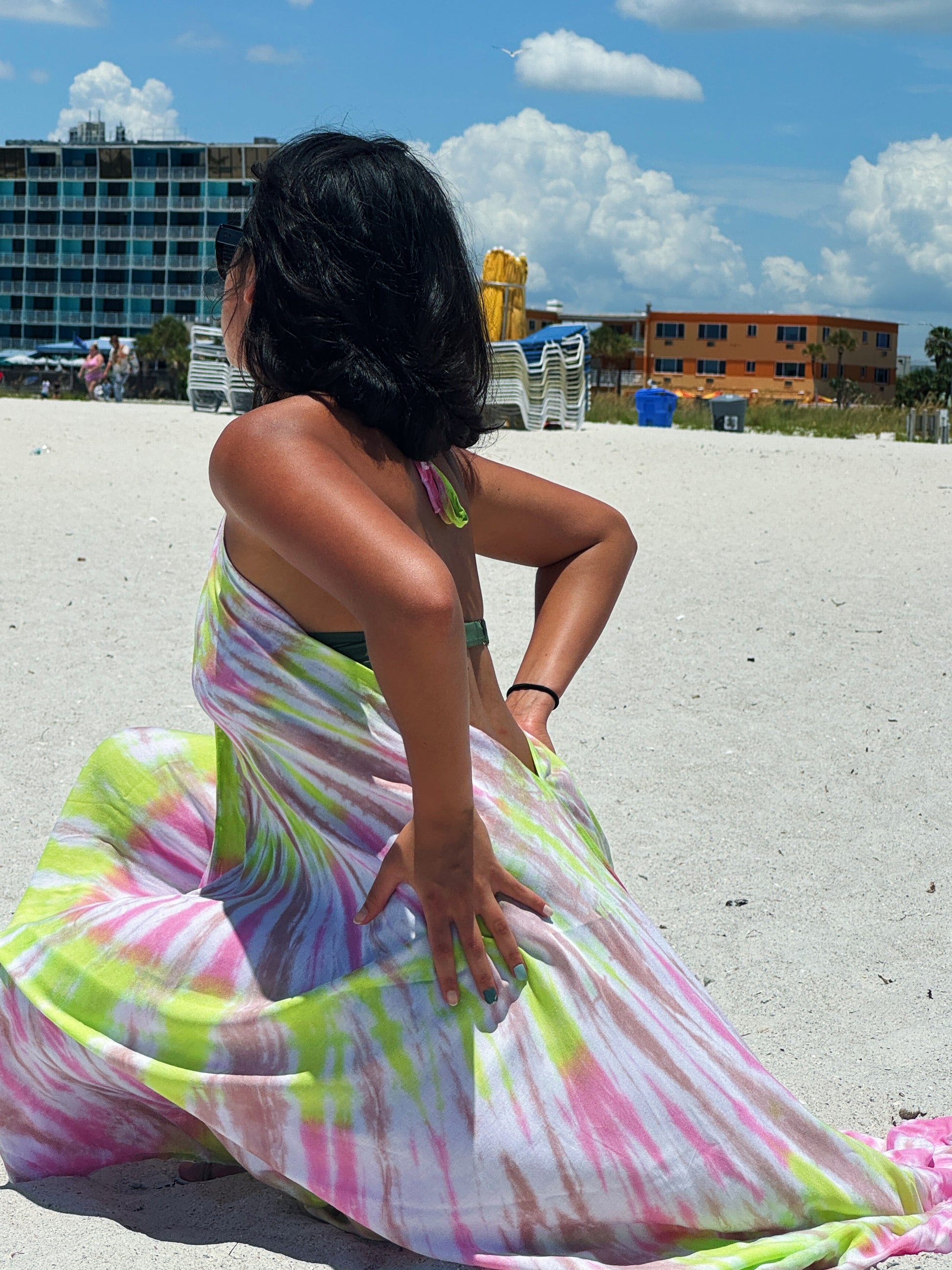 Tie-dye Breeze Maxi Dress Open-back BKK BOHO Tie-dye Breeze Maxi Dress Open-back BKK BOHO