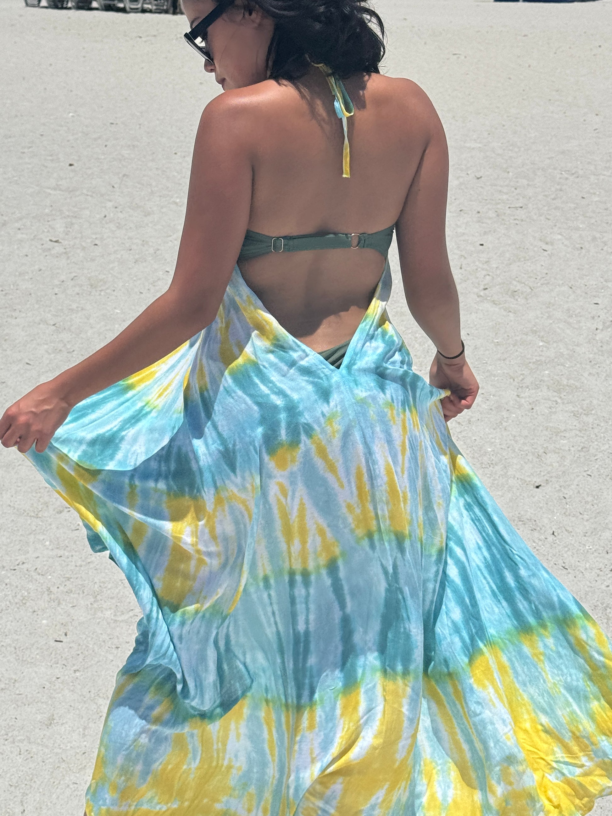 Tie-dye Breeze Maxi Dress Open-back BKK BOHO Tie-dye Breeze Maxi Dress Open-back BKK BOHO