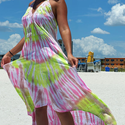 Tie-dye Breeze Maxi Dress Open-back – BKK BOHO Tie-dye Breeze Maxi Dress Open-back – BKK BOHO