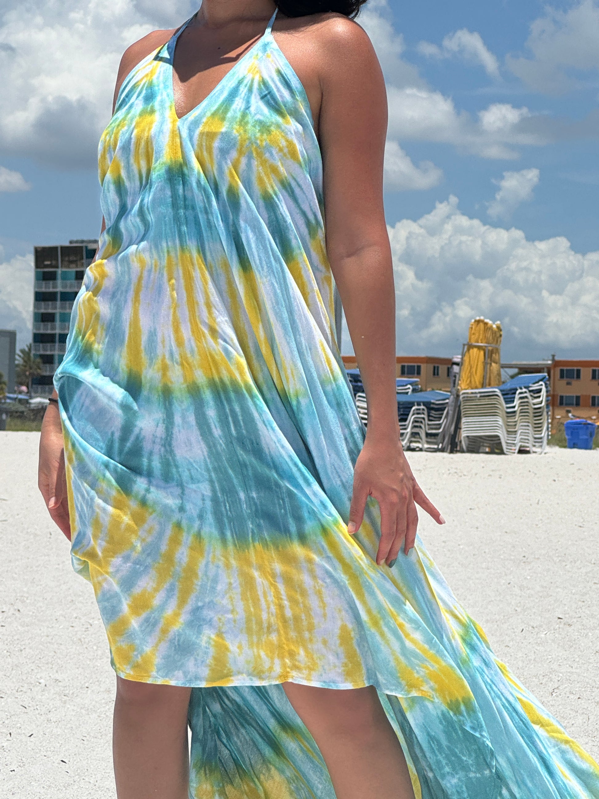 Tie-dye Breeze Maxi Dress Open-back BKK BOHO Tie-dye Breeze Maxi Dress Open-back BKK BOHO